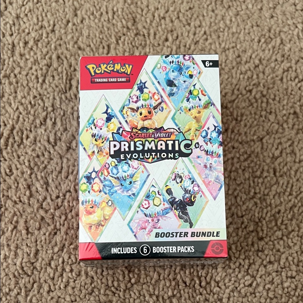 Pokemon Prismatic Evolutions Booster Bundle - Red, White, Blue